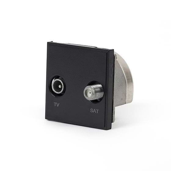 Soho Lighting Black TV/SAT EM-Euro Module