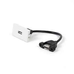 Soho Lighting White USB Mounted Socket EM-Euro Module