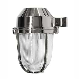 Soho Lighting Hopkin Nickel IP65 Prismatic Glass Outdoor & Bathroom Wall Light