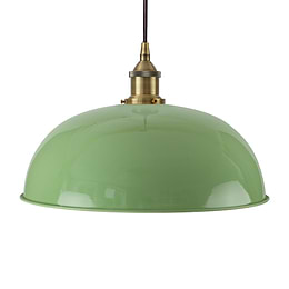 Mint Green Worcester Painted Pendant Light