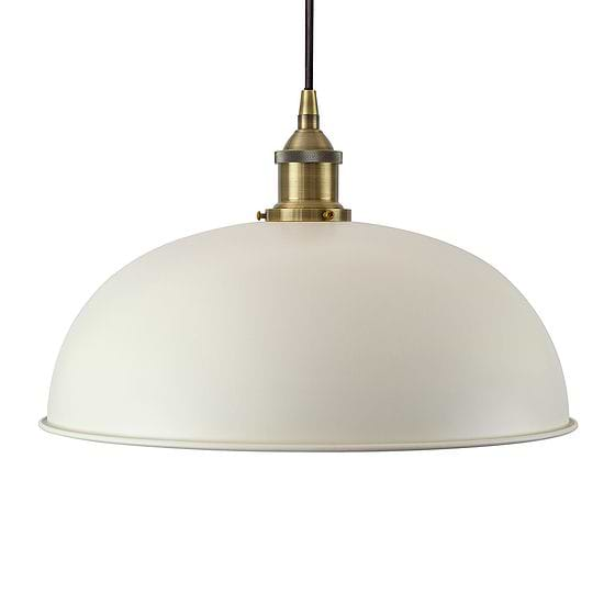 Clay White Worcester Painted Pendant Light