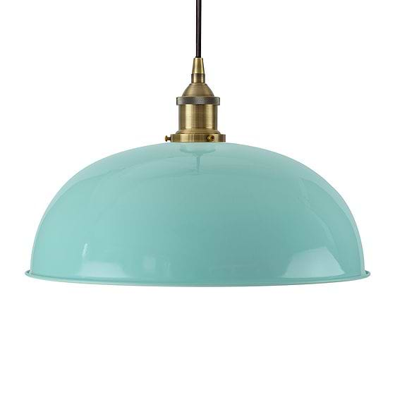 Duck Egg Blue Worcester Painted Pendant Light