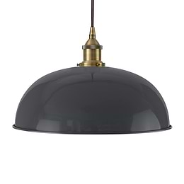 Slate Grey Dome Pendant Light