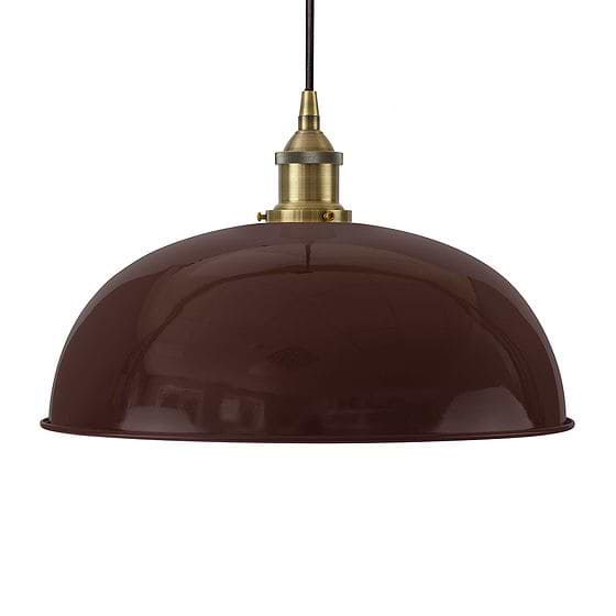 Burgundy Red Worcester Painted Pendant Light