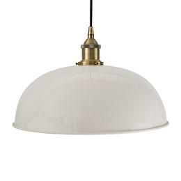 Pale Grey Dome Pendant Light