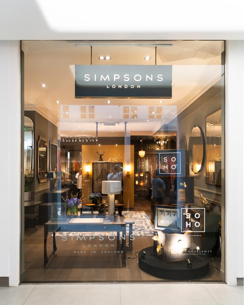 Simpsons at the Chelsea Harbour Design Centre showroom display