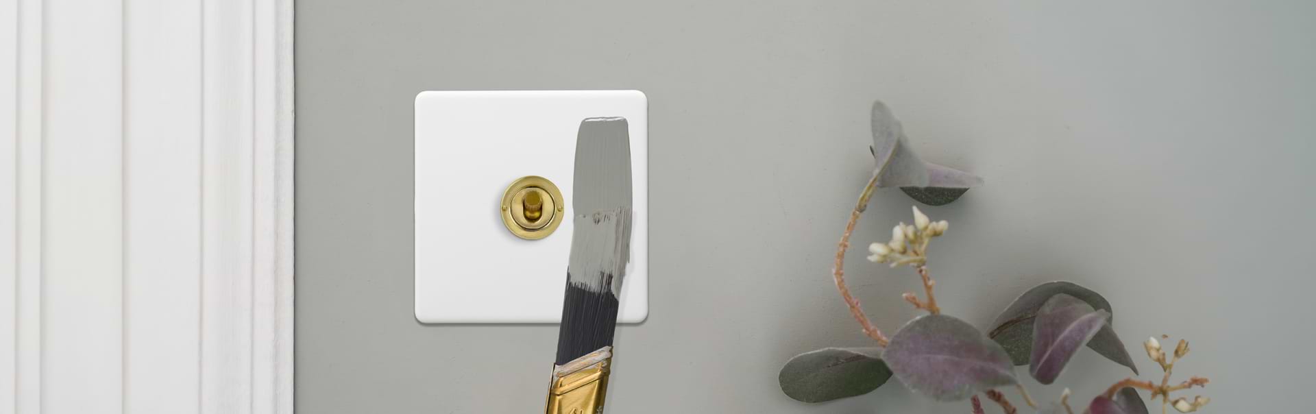Paintable with Brushed Brass & White