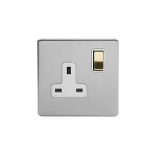 Brushed Chrome & Brass