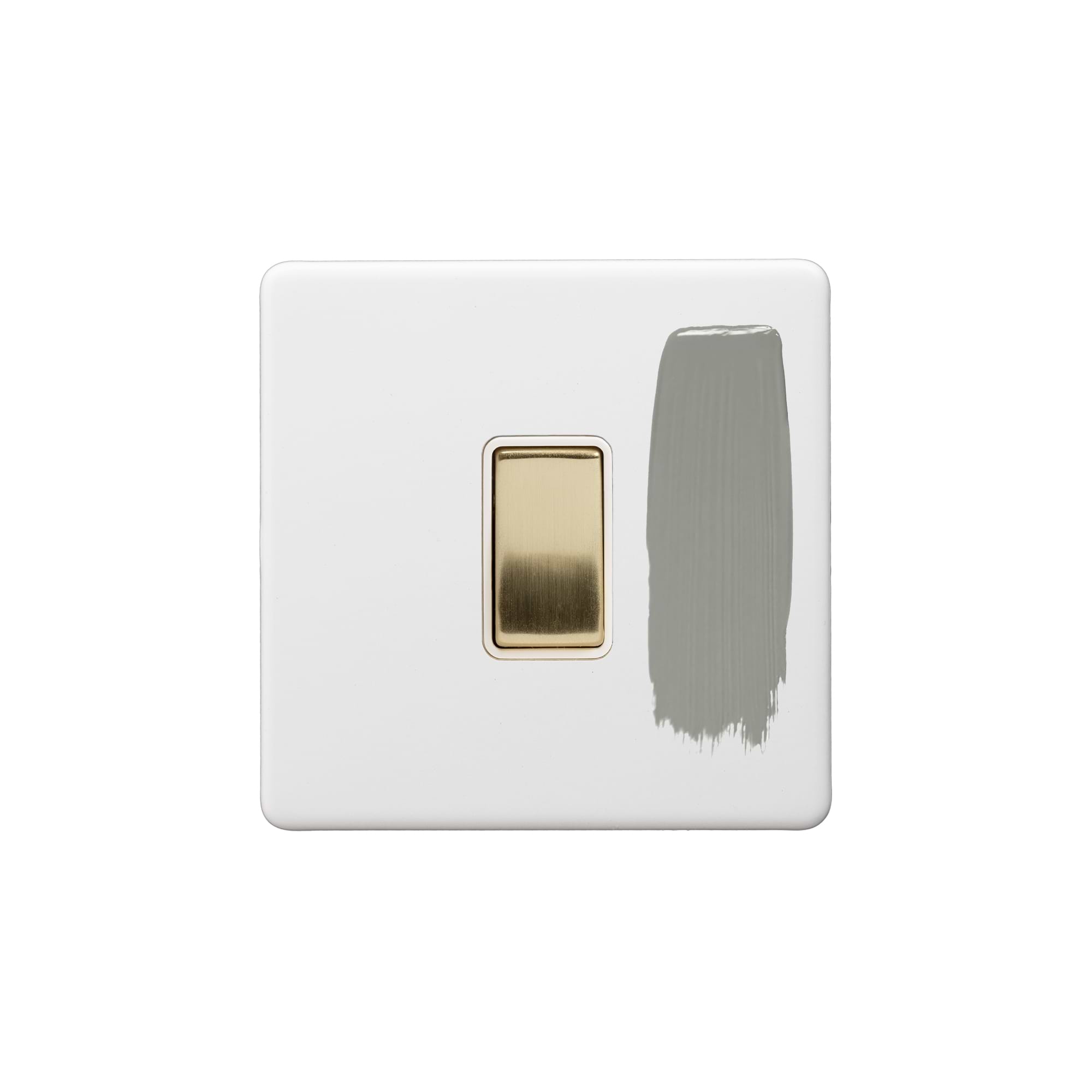 Paintable with Brushed Brass & White