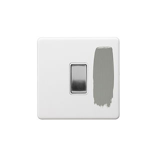 Paintable with Brushed Chrome & White