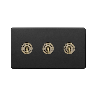 Matt Black & Antique Brass