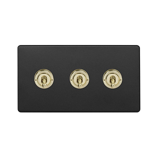 Matt Black & Brushed Brass