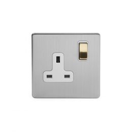 Brushed Chrome & Brass