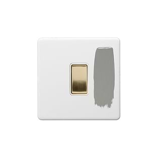 Paintable with Brushed Brass & White