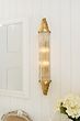 Soho Lighting Sheraton Lacquered Antique Brass IP44 Rated Art Deco Wall Light