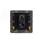 Soho Lighting Matt Black and Antique Brass 1 Gang 2 Way Toggle Switch