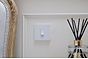 The Eldon Collection White Metal Flat Plate 1 Gang Light Switch 10A 2 Way White Inserts