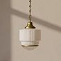 Soho Lighting The Dean Pendant Light Lacquered Aged Brass - The Schoolhouse Collection