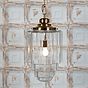 Soho Lighting Glasshouse Polished Brass Clear Pendant Light - The Schoolhouse Collection
