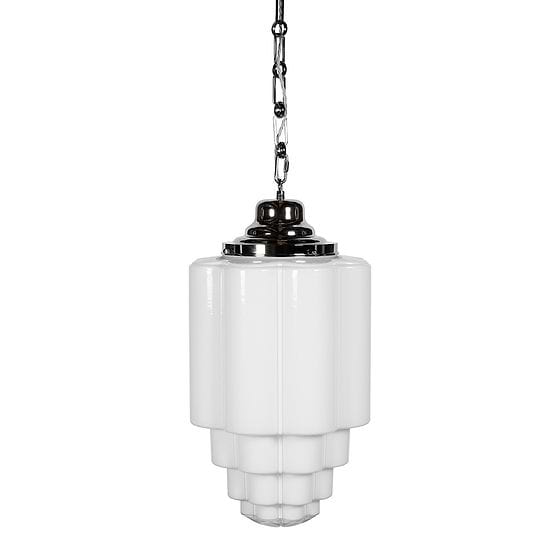 Soho Lighting Glasshouse Nickel Opal Pendant Light - The Schoolhouse Collection