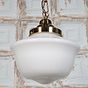 Soho Lighting Frith Brass Opaque Pendant Light - The Schoolhouse Collection