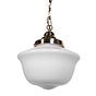 Soho Lighting Frith Brass Opaque Pendant Light - The Schoolhouse Collection