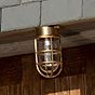 Soho Lighting Kemp Grid IP65 Outdoor & Bathroom Lacquered Solid Brass Ceiling Light