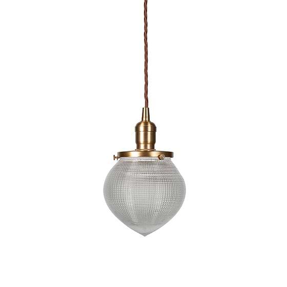 The Hollen Acorn Brass prismatic glass pendant - The Schoolhouse Collection