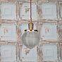 Soho Lighting Hollen Acorn Lacquered Antique Brass Prismatic Glass Pendant - The Schoolhouse Collection