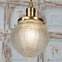 Soho Lighting Hollen Acorn Lacquered Antique Brass Prismatic Glass Pendant - The Schoolhouse Collection