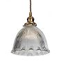 Soho Lighting D'Arblay Lacquered Antique Brass Scalloped Prismatic Glass Dome Pendant Light