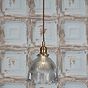 Soho Lighting D'Arblay Lacquered Antique Brass Scalloped Prismatic Glass Dome Pendant Light