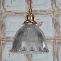 Soho Lighting D'Arblay Lacquered Antique Brass Scalloped Prismatic Glass Dome Pendant Light