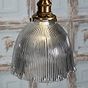 Soho Lighting D'Arblay Lacquered Antique Brass Scalloped Prismatic Glass Dome Pendant Light
