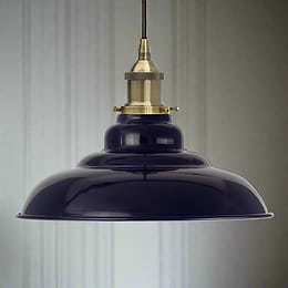 Navy Blue Vintage Pendant Light