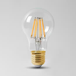 3000K E27 8W Clear Dimmable GLS Bulb
