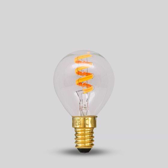 Dim to Warm E14 3W Clear Golf Ball Dim To Warm LED Bulb

