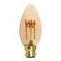 Soho Lighting B22 Amber Candle C35 LED Light Bulb 3W 1800K CRI>95 T-Spiral Filament Dimmable