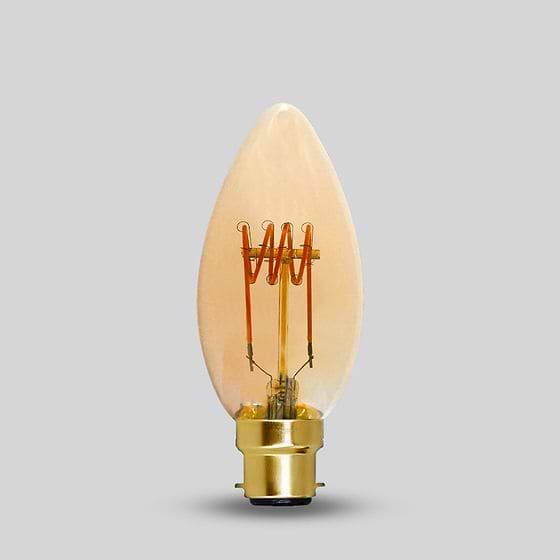 Soho Lighting B22 Vintage Sunset Candle Dimmable LED Bulb C35, 3W, 1800K, High CRI