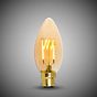 Soho Lighting B22 Vintage Sunset Candle Dimmable LED Bulb C35, 3W, 1800K, High CRI