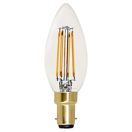 Soho Lighting B15 Clear Candle C35 LED Light Bulb 4.2W 2700K CRI>93 Straight Filament Dimmable