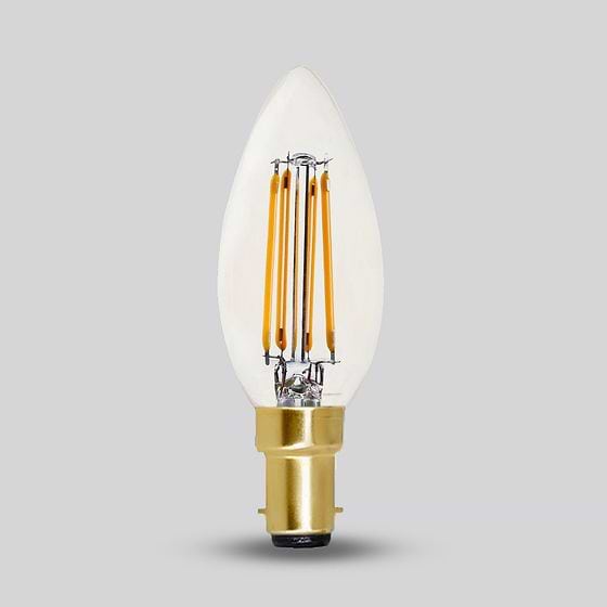 Soho Lighting B15 Classic Clear Candle Dimmable LED Bulb C35, 4W, 2700K, High CRI