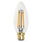 Soho Lighting B22 Clear Candle C35 LED Light Bulb 4.2W 2700K CRI>93 Straight Filament Dimmable