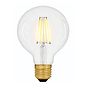 Soho Lighting E27 Clear Globe G125 LED Light Bulb 7.3W 2700K CRI>93 Straight Filament Dimmable