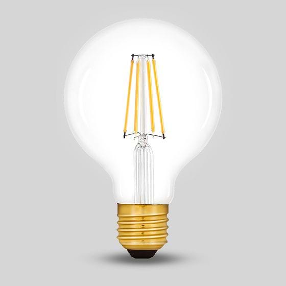 Soho Lighting E27 Classic Clear Globe Dimmable LED Bulb G125, 7W, 2700K, High CRI