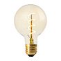 Soho Lighting E27 Amber Globe G80 LED Light Bulb 4W 1800K CRI>95 Spiral Filament Dimmable