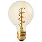 Soho Lighting E27 Amber Globe G80 LED Light Bulb 4W 1800K CRI>95 Spiral Filament Dimmable