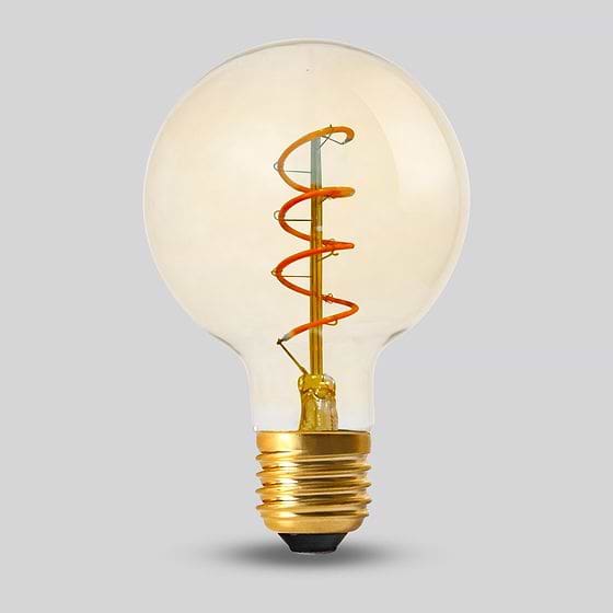 Soho Lighting E27 Vintage Sunset Globe Dimmable LED Bulb G95, 4W, 1800K, High CRI
