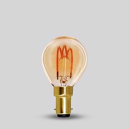 Soho Lighting B15 Vintage Sunset Golfball Dimmable LED Bulb P45, 3W, 1800K, High CRI