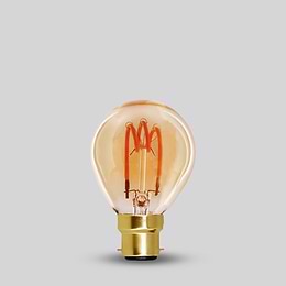 Soho Lighting B22 Vintage Sunset Golfball Dimmable LED Bulb G45, 3W, 1800K, High CRI